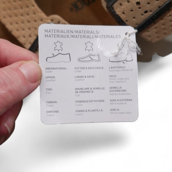 Birkenstock Men's Arizona Suede Embossed Sandals Size 10 Beige Flip Flops NWT - Picture 15 of 16